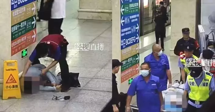 武漢地鐵孕婦突呼吸困難倒地 站長用一副口罩助放緩呼吸化險為夷