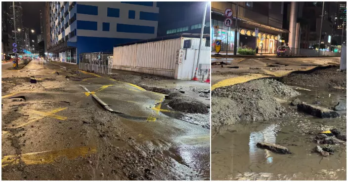 水務署：楊屋道水管滲漏通宵維修　爭取周二晚9時完成
