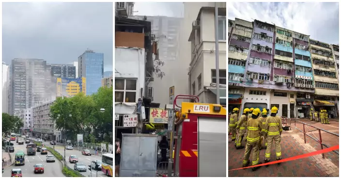 荃灣火鍋店爐頭搶火釀火警　現場濃煙滾滾30人疏散