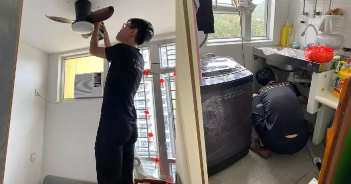 大埔熱心男協助傷殘老翁安裝風扇與洗衣機 稱幫人如照鏡幫自己