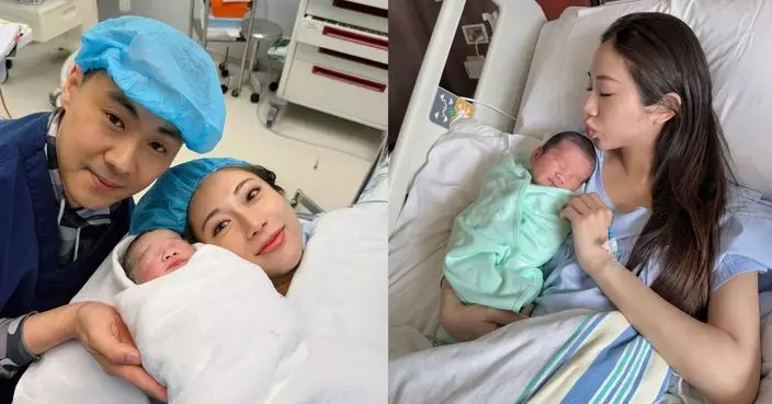 蔡嘉欣順利誕子晒全家福 初為人母感動：抱到你原來如此幸福