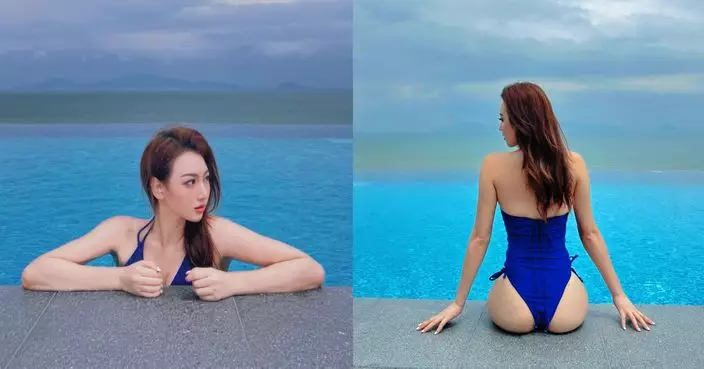 TVB小花黃子桐派夏日福利 晒泳衣照騷Fit爆Body