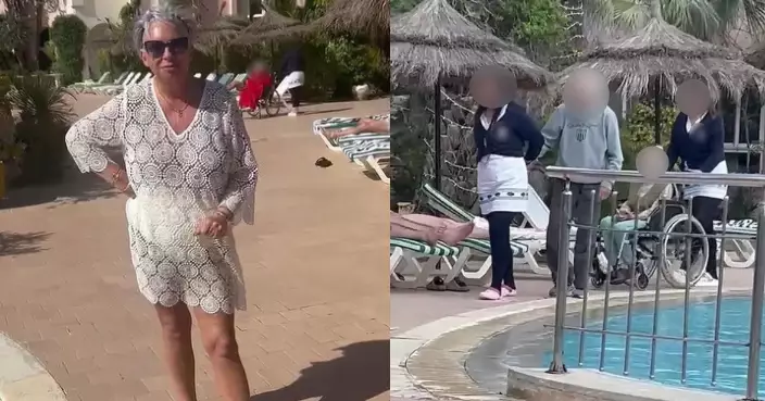 花4萬住突尼西亞四星酒店似養老院？ 英婦曬日光浴見輪椅長者頻經過