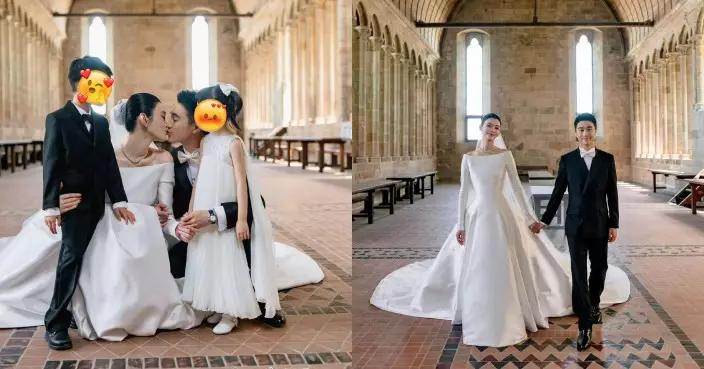 何猷君奚夢瑤法國古堡圓婚 億元婚禮浪漫一吻感動全場