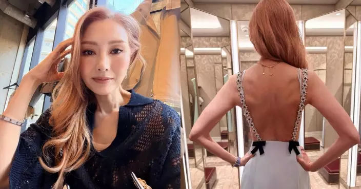55歲李嘉欣試身室晒美背 零贅肉肩胛骨展完美身材