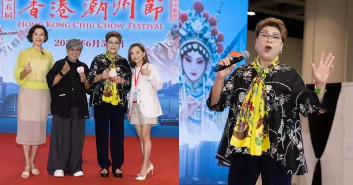 孖黑妹姐驚喜現身「香港潮州節」即興合唱 肥媽大讚《給阿嬷的情書》「有腦」