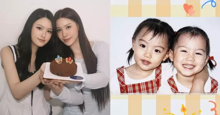 宋宛穎與雙胞胎妹妹同慶27歲生日 晒童年照證由細靚到大
