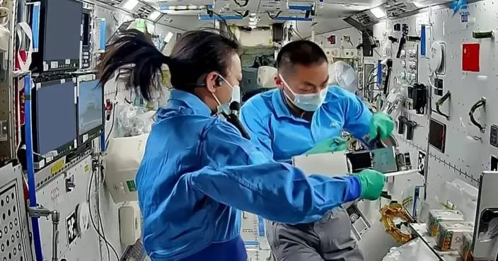 (有片)黎家盈太空鍛煉保持良好狀態 與神二十三乘組作首次模擬太空站失壓演練應急