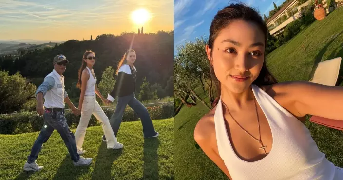 學霸星二代考完試即與父母赴意大利享家庭樂 任晴佳全白造型清爽又清春
