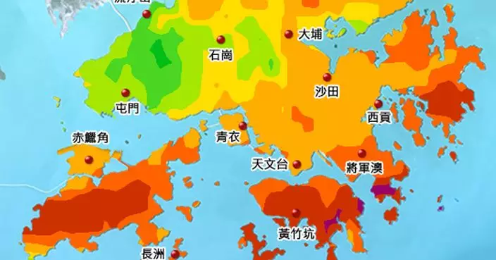 天氣 |  今日雨勢有時頗大 天文台：市民應留意天氣提示