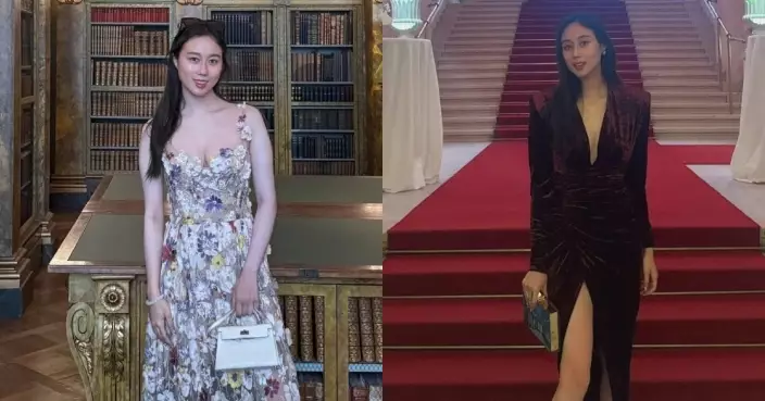 賭王千金何超欣維也納賞歌劇品紅酒 兩套造型輪住換性感又高貴
