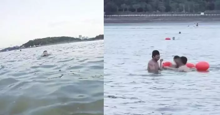 游泳後欲離開聽見微弱呼救聲 廈門6旬長者果斷折返救起兩落水孩童