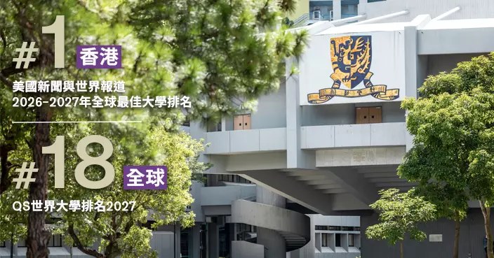 中大雙榜報捷  U.S. News連續4年蟬聯全港第一  QS首躋身全球20強