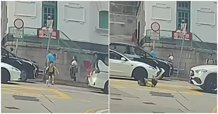 灣仔男童衝出馬路捱私家車撞　司機自行將男童送院