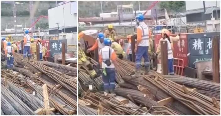 安達臣地盤工鐵支堆跌倒　手腳紅腫一度被困 獲救後送院治理