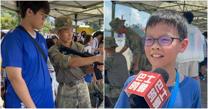 昂船洲軍營開放日市民排長龍試食軍營餐 小學生首次射擊即中靶