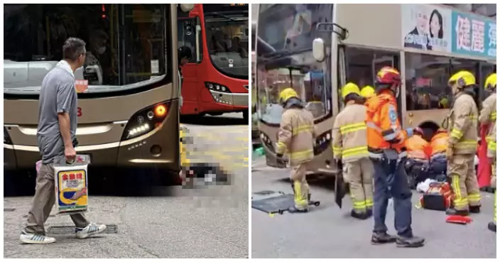 葵涌單車男遭巴士撞倒捲入車底 重傷昏迷送院搶救