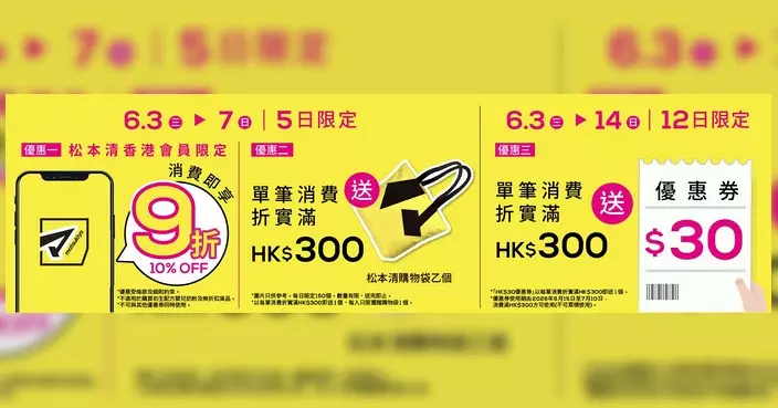 松本清第19分店登陸鑽石山荷里活廣場 開幕推全店9折優惠