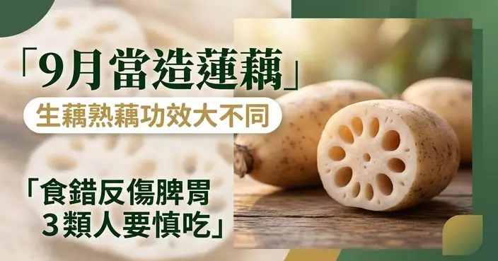 蓮藕9月最當造？生藕熟藕功效有別 食錯反傷脾胃