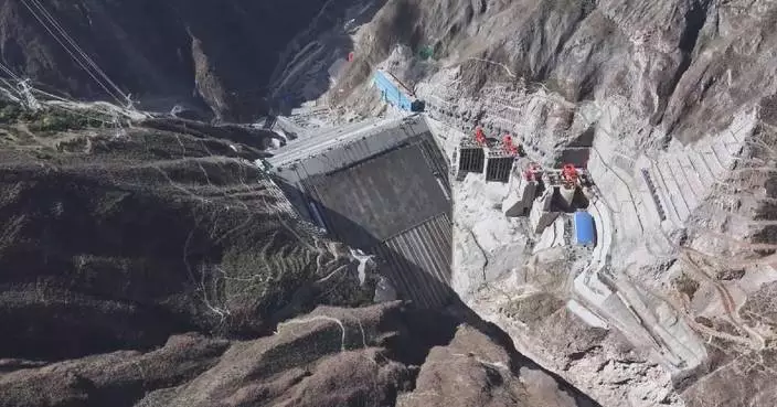 中國拉哇水電站大壩二期混凝土澆築竣工 主體結構邁向完工