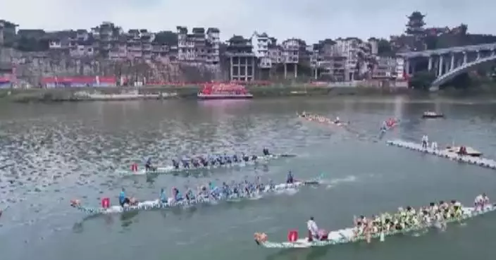 重慶安居古城慶端午 龍舟競渡結合現代表演吸客
