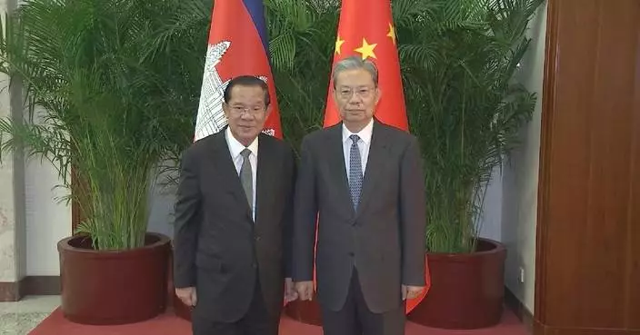 趙樂際會見洪森 冀中柬加強戰略協作共謀發展振興