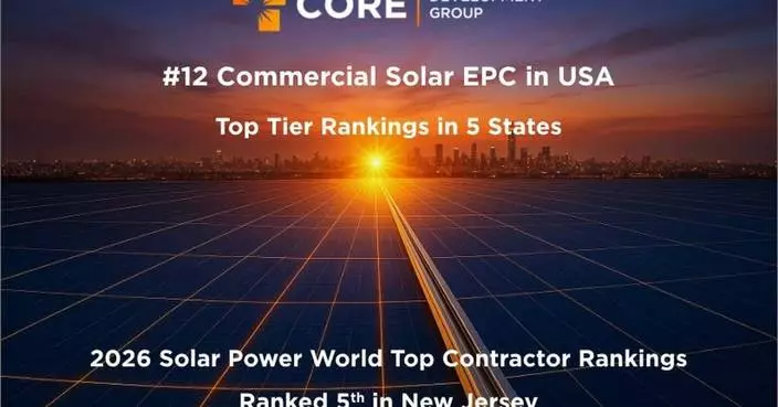 Core Development Group 獲選 2026 年頂級太陽能承建商名單