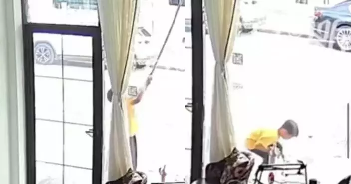 持長桿捅落燕巢致5雛燕墜地亡 江蘇頑童遭店主質問矢口否認