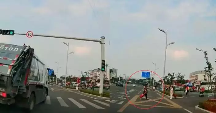 濟南的士司機遭突右移垃圾車擋路被「逼停」不滿鳴笛後始揭暖心真相