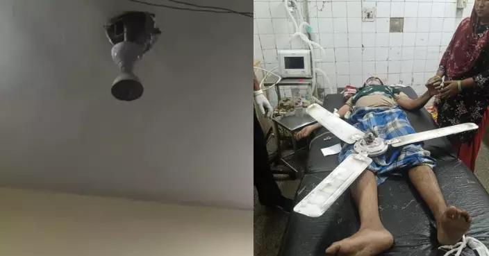 印度男病患住院遭鬆脫吊扇砸中腹部 搶救3小時後不治院方稱死於重病