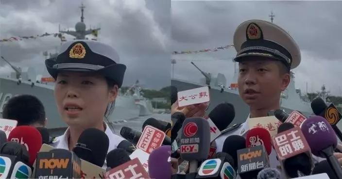 南寧艦編隊有軍官首次來港 稱最想品嚐地道美食 大讚市民熱情有禮！