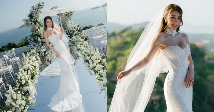 陳沛汶再晒布吉婚禮靚照 Deep V婚紗盡騷S形曲線極具視覺衝擊