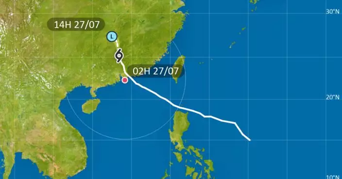天氣 | 天文台：紅霞已在湖南減弱為低壓區 本港今日大致多雲間中有驟雨