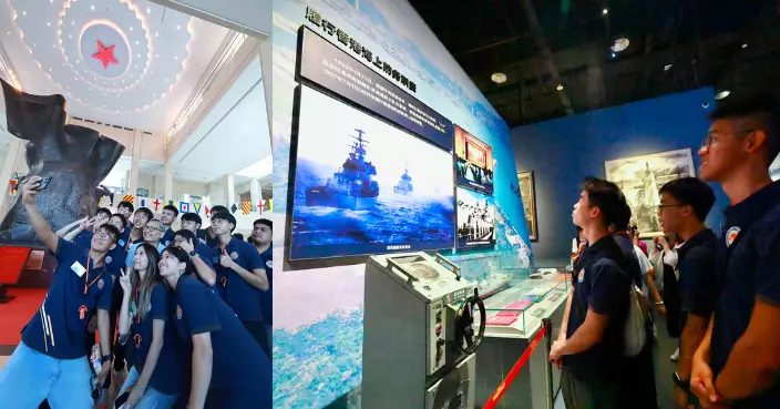 卓孝業率70青年繼續山東研學考察行程 參觀解放軍海軍博物館