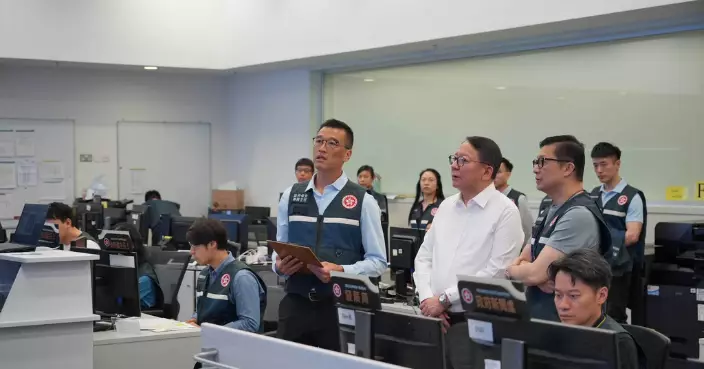 保安局緊急事故監察及支援中心黃昏啟動 陳國基鄧炳強到場了解