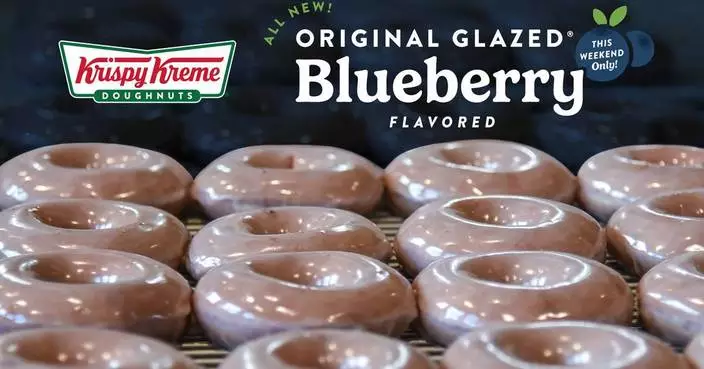 Krispy Kreme推限時藍莓味冬甩 慶祝盛夏
