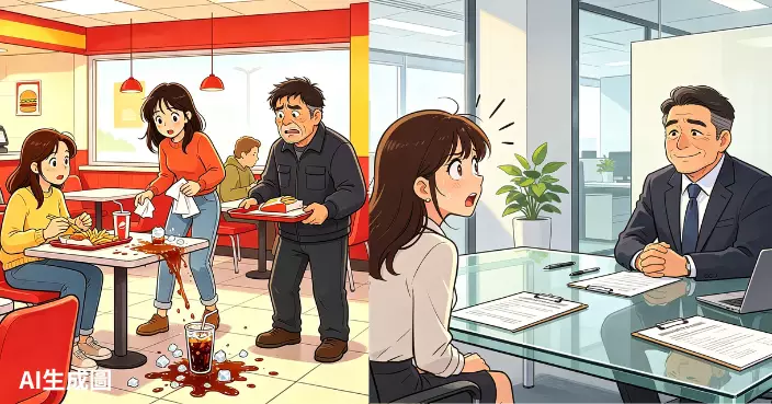麥當勞幫「維修大叔」抹可樂　港女面試先知真正身份：唔好以貌取人