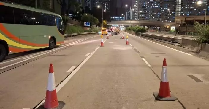 運輸署：配合道路工程 龍翔道東行近大磡道今晚至明日清分階段封路　