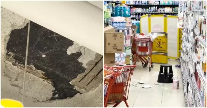 銅鑼灣惠康超市天花石屎剝落　擊中女職員背手受傷送院