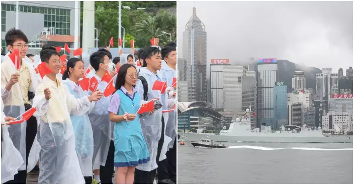 南寧艦編隊發祝福電 ：讚歎「東方明珠」璀璨繁華  祝願香港安定祥和百業繁榮興盛