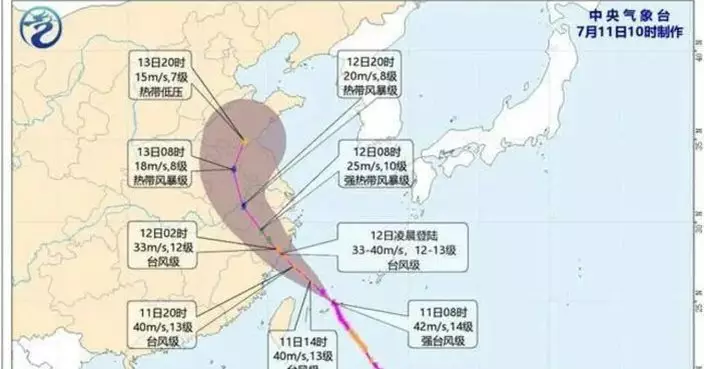 颱風「巴威」登陸地點有變 料周日凌晨直撲浙江