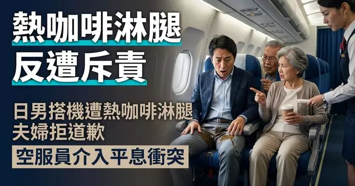 日男搭機遭鄰座熱咖啡淋腿 6旬夫婦拒道歉反指坐姿不當 空服員介入平息衝突