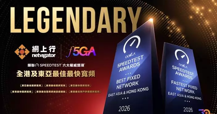 網上行再奪Ookla® Speedtest®六項大獎