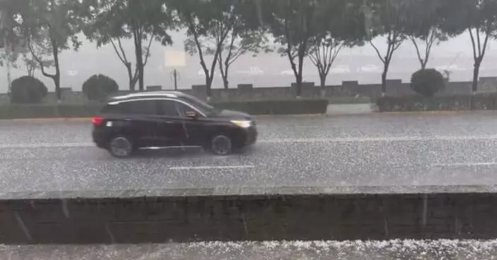 陝西河北遭強對流天氣吹襲 冰雹傾瀉而下