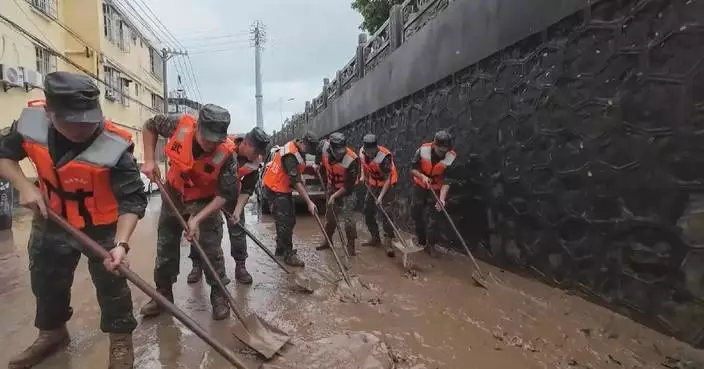 廣西遭颱風「美莎克」吹襲引發水浸 武警部隊協助救災善後