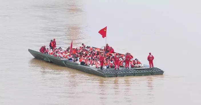 動力浮橋助廣西洪災區撤離數千師生