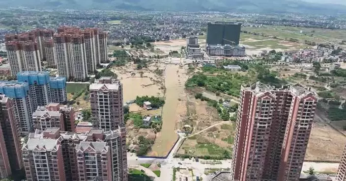 廣西貴港市水災後加緊復原工作