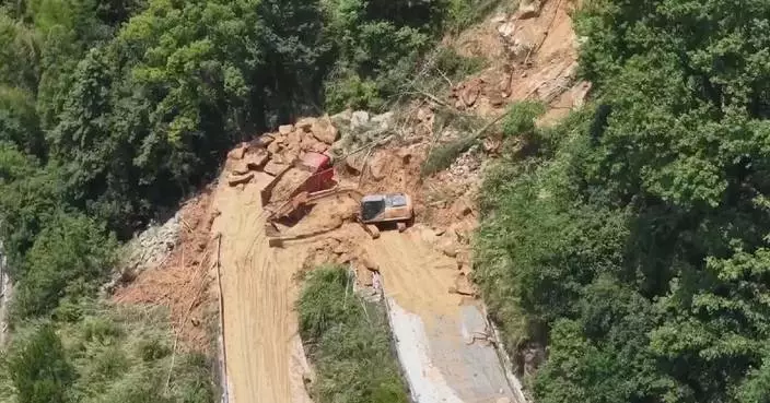 浙江山路塌方阻交通 颱風巴威致災逾600村民受影響