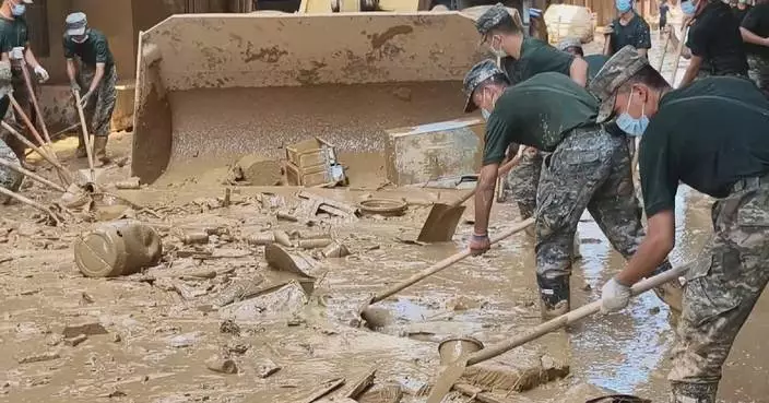 廣西水災：武警民兵出動協助救災
