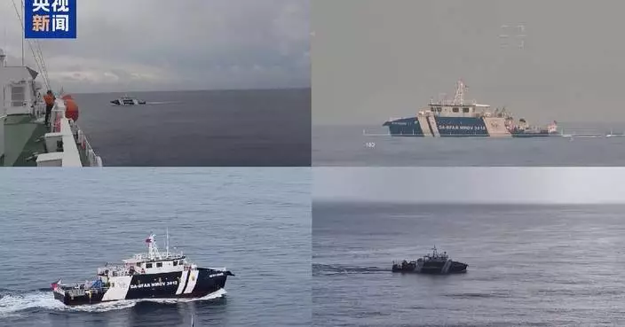 中國海警黃岩島執法巡邏 驅逐菲律賓船隻
